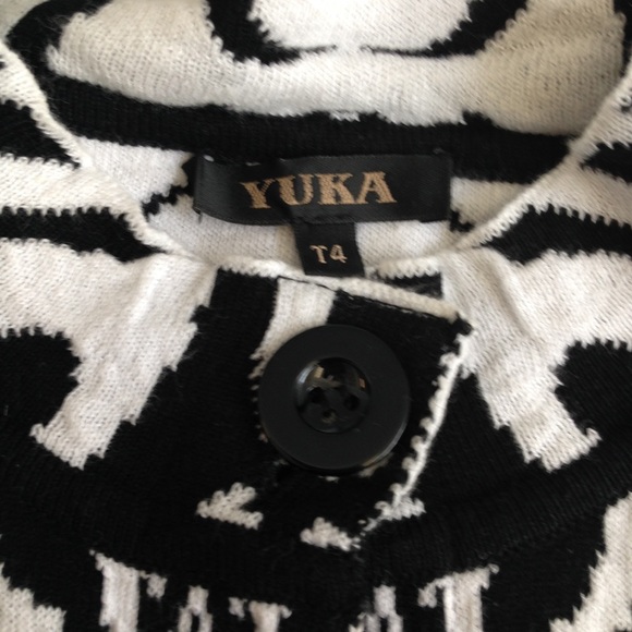 YUKA. Boho Print Cotton Blend Sweater Jacket Cardigan - Picture 2 of 8